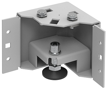 IEK ZPAS ITK Уголок цоколя h=100мм регулируемая серый (4шт/комплект) ZP-BC35-B1-01