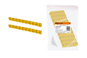 TDM Маркер наборный - символ "L" желтый 2,5 мм2 (150 шт.) SQ0534-0027