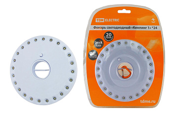 TDM Фонарь светодиодный "Кемпинг 1*24", подвес/магниты, 24 светодиода 72 лм/Вт, бат. 4*АА SQ0350-0016