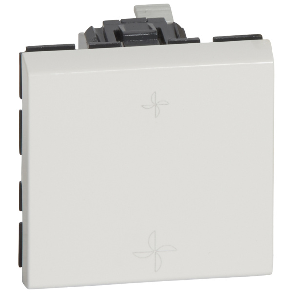 Legrand Mosaic Белый Переключатель на 2 направления для управления вентиляцией 2 мод 10AX 077027