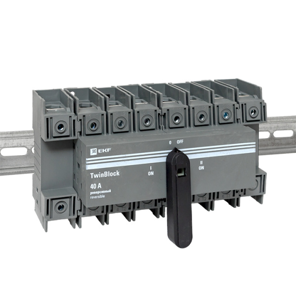Купить EKF PROxima Рубильник 40A 4P реверсивный c рукояткой для прямой установки TwinBlock