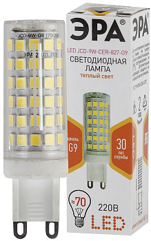 ЭРА LED JCD-9W-CER-827-G9 (диод, капсула, 9Вт, тепл, G9)