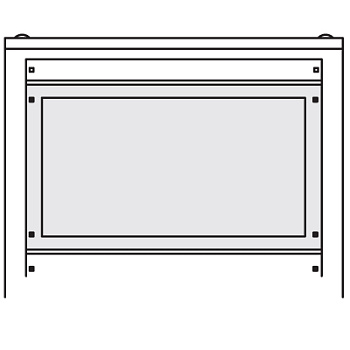 DKC Секционная панель, углублённая, В=400мм, Ш=800мм R5PA8040