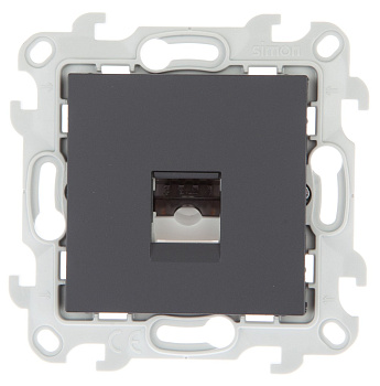 Simon 24 Графит Телефонная розетка RJ11 2410480-038