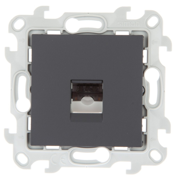 Simon 24 Графит Телефонная розетка RJ11 2410480-038