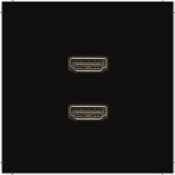 JUNG 2 x HDMI, чёрный MALS1133SW