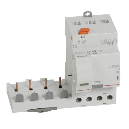 Legrand DX3 Дифференциальный блок тип AC 30 мА 4P 400В 40А 3 мод 410499