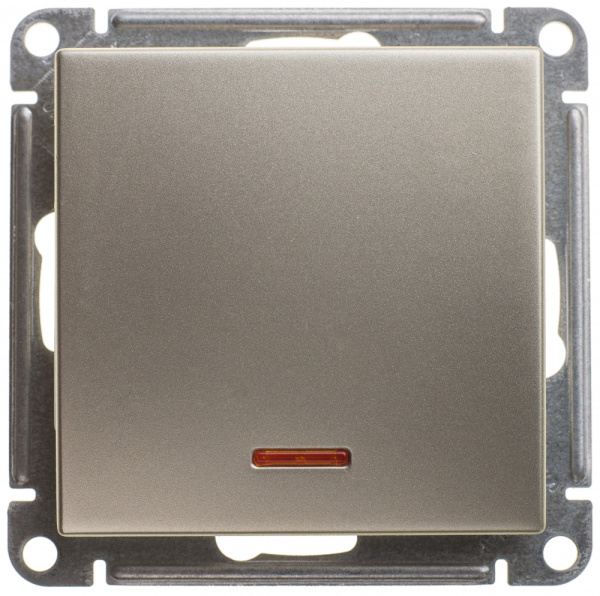 Systeme Electric Wessen 59 Шампань Переключатель 1-клавишный с подсветкой 10АХ
