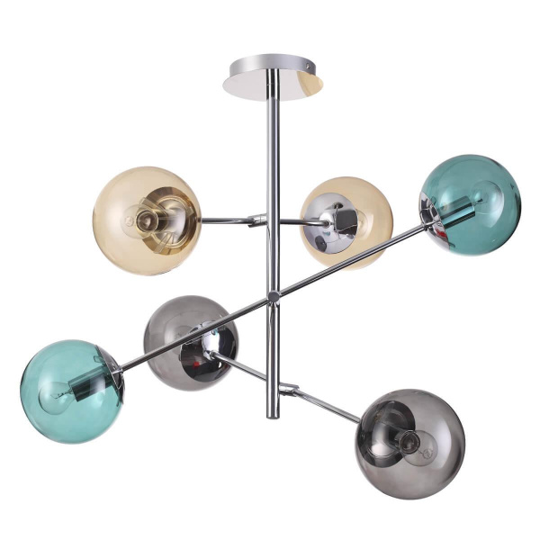 Купить Lumion 4454/6C LN20 058 хром, разноцветный Люстра потолочная E14 6*60W 220V SIERRA