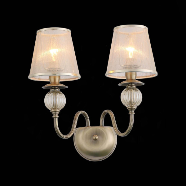 Купить Evoluce SL185.301.02 Бра Бронза, Прозрачный/Бежевый, Бронза E14 2*40W