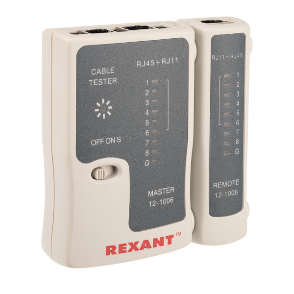 Тестер Кабеля RJ-45+RJ-11 - 468 Rexant 12-1006