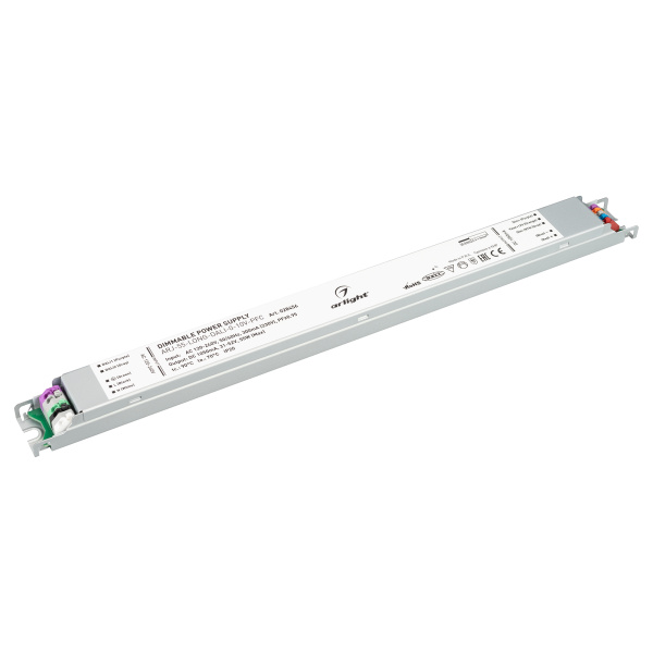 Arlight Блок питания ARJ-55-LONG-DALI-0-10V-PFC (55W, 1050mA) (IP20 Металл, 7 лет) 028456