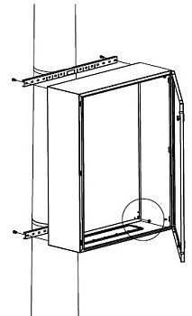 DKC Комплект крепления шкафов CE/RAM box к столбу (ширина шкафа - 300 мм)