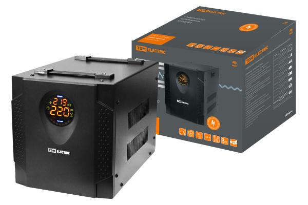 TDM Стабилизатор напряжения СНС1-1-10 кВА симисторный переносной SQ1203-0008