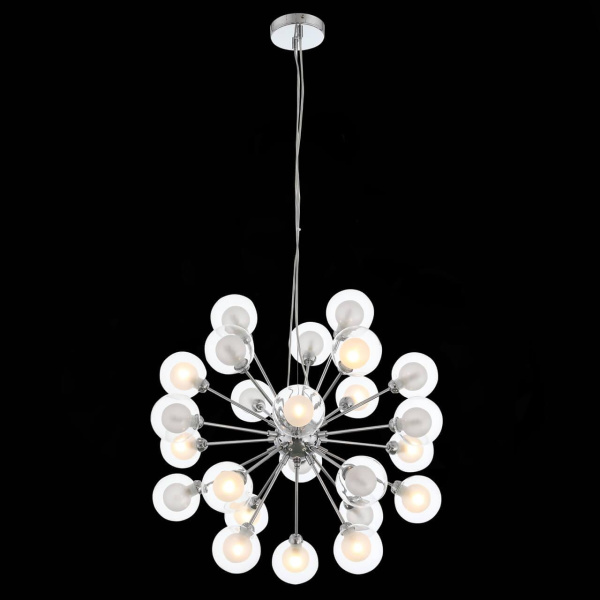 ST LUCE SL431.103.24 Люстра подвесная  Хром/Прозрачный, Белый G9 24*28W Купить ST LUCE SL431.103.24 Люстра подвесная  Хром/Прозрачный, Белый G9 24*28W