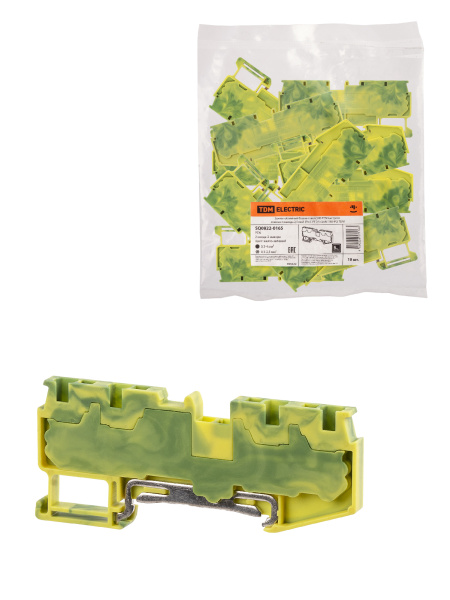 TDM Зажим клеммный безвинтовой ЗКБ PEN быстрого зажима 4 вывода 2,5 мм2 (Ph-C PT 2,5-Q-PE) SQ0822-0165