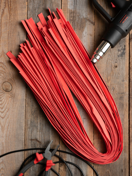 Купить EKF PROxima Термоусаживаемая трубка ТУТ нг 8/4 красная в отрезках по 1м