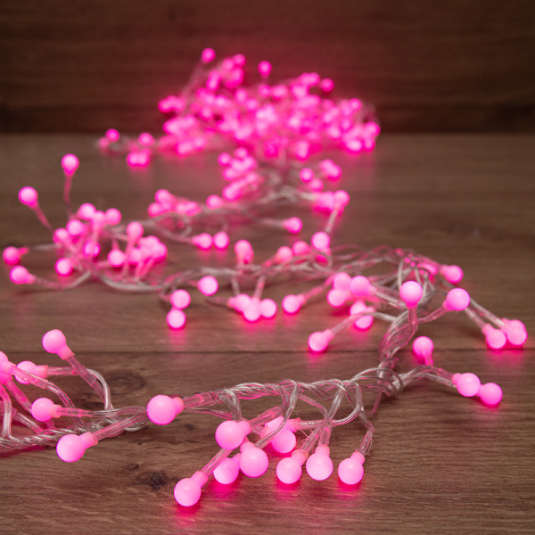NEON-NIGHT Гирлянда "Мишура LED" 3 м прозрачный ПВХ, 288 диодов, цвет розовый 303-607