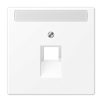 JUNG LS 990 Белый матовый Плата для одного модуля с полем для надписи, фиксация винтом LS969-1NAUAWWM