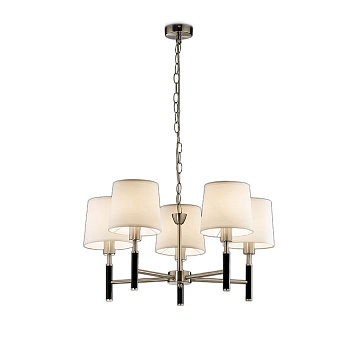 Odeon Light Люстра E14 5*40W 220V GLEN никель/абажур "рогожка" 2266/5