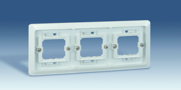 Simon 44 Aqua Серая Рамка 3-ая, скрытая установка 4400630-035