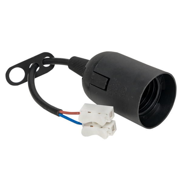 EKF PROxima Патрон Е27 подвесной с клеммной колодкой пласт чер. индивидуальный пакет LHP-E27-b-p