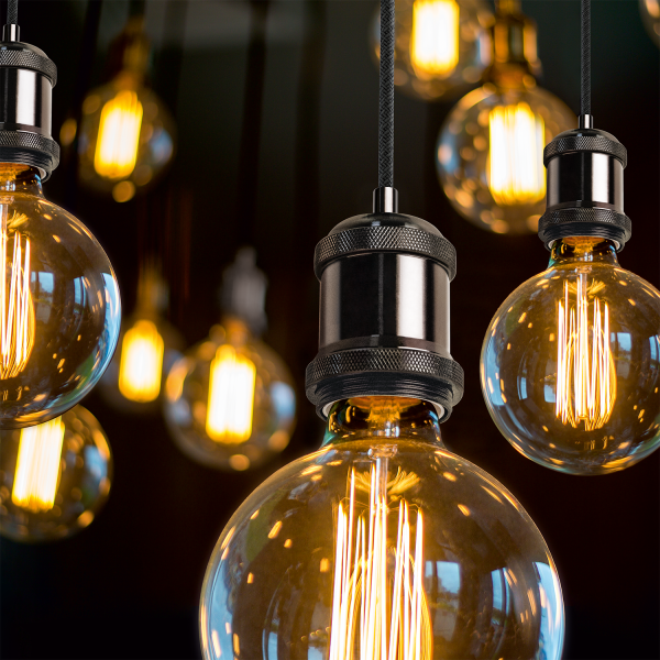 Купить Gauss Светильник подвесной PL021 черный E27, 1 м, 1/40