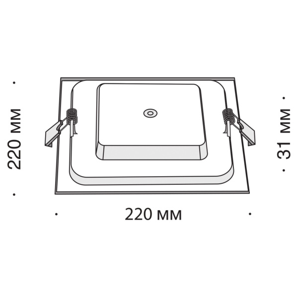 Купить Maytoni Technical Stockton Белый Встраиваемый светильник LED 18W 1600Лм DL022-6-L18W