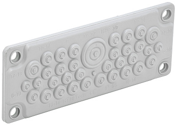 IEK TITAN Ввод кабельный мембр. 35 отв. d=7-32мм IP65 серый