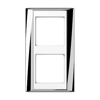 JUNG А Plus Хром/Белая Рамка 2-ая AP582GCRWW