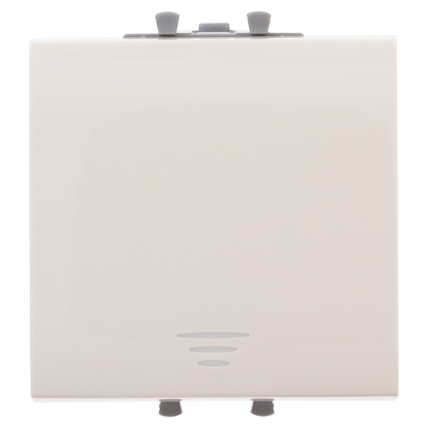 DKC Кнопка одноклавишная модульная, "Avanti", "Ванильная дымка", 2 модуля