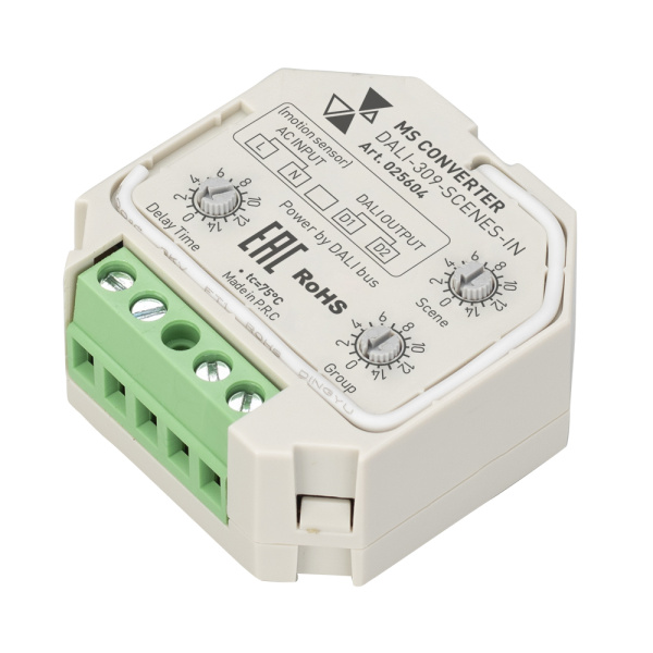 Arlight INTELLIGENT Конвертер датчика движения DALI-309-SCENES-IN (DALI bus, 230V) (INTELLIGENT -) 025604 Arlight INTELLIGENT Конвертер датчика движения DALI-309-SCENES-IN (DALI bus, 230V) (INTELLIGENT -) 025604