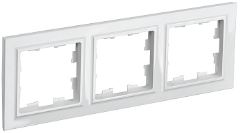 IEK BRITE BASE Белый Рамка 3-м РУ-3-БрБ