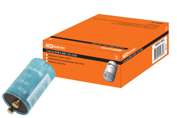 TDM Стартер S10 4-80Вт 220-240В мед. контакты SQ0351-0022