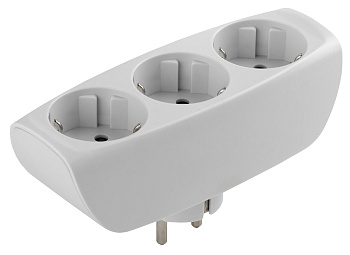 ЭРА SP-3e-W Тройник 3гн, c заземлением, со шторками