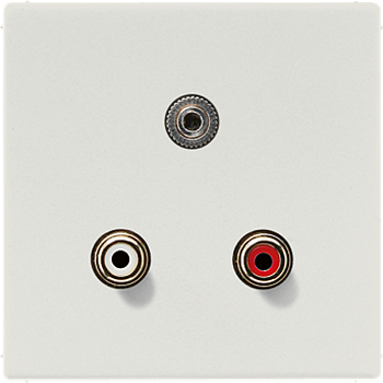 JUNG 2x Cinch Audio (RCA) / Stereo разъем (TRS 3.5 mm), светло-серый MALS1011LG