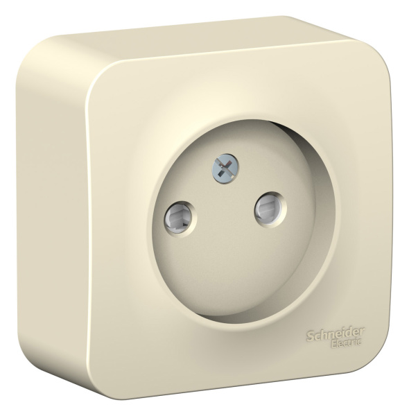 Купить Systeme Electric Blanca наруж Молочная Розетка б/з со шторками 16А, 250В, изолир. пластина