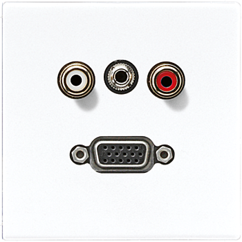 JUNG 2x Cinch Audio (RCA) / Stereo разъем (TRS 3.5 mm) / VGA, белый MALS1072WW