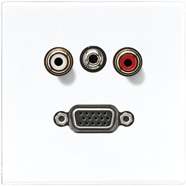 JUNG 2x Cinch Audio (RCA) / Stereo разъем (TRS 3.5 mm) / VGA, белый MALS1072WW