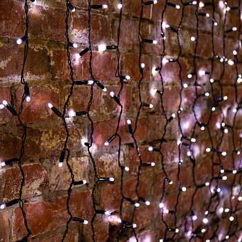 NEON-NIGHT Гирлянда "Светодиодный Дождь" 2х3м, постоянное свечение, черный провод, 230 В, диоды БЕЛЫЕ, 760 LED 235-145