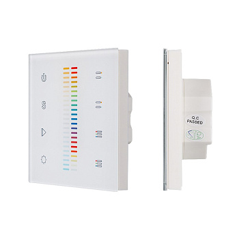 Arlight Панель Sens SR-2830C-AC-RF-IN White (220V,RGB+CCT,4зоны) (IP20 Пластик, 3 года) 021035