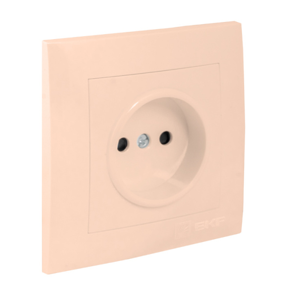Купить EKF PROxima Валенсия розетка 1-местная б/з 10А кремовая с защ. штор.