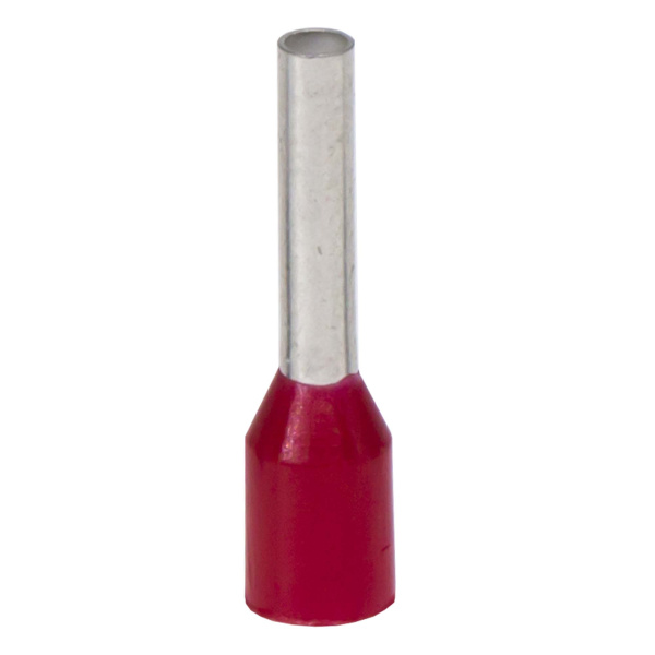 DKC Наконечник-гильза с изол. фланцем для жилы сечением 1кв.мм, длина контактной части  6мм, красный