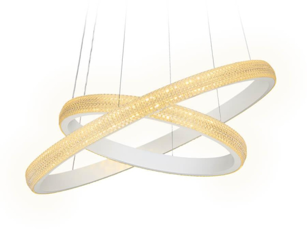 Купить Ambrella Подвесной светодиодный светильник с пультом FA615 WH белый 90W D600*1000 (ПДУ РАДИО 2.4)