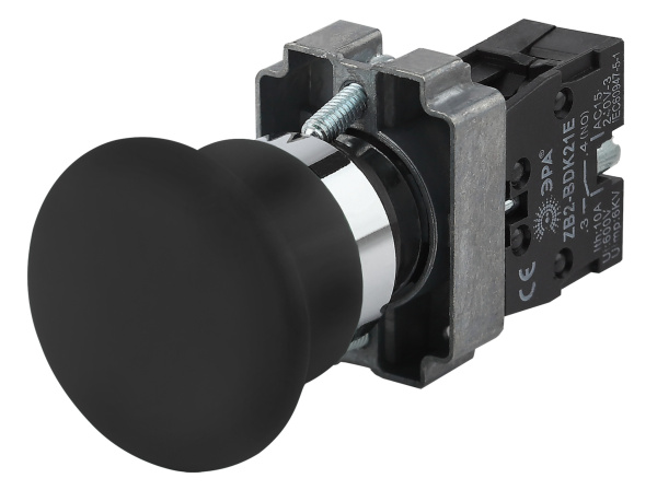 ЭРА Кнопка управления LAY5-BC21 "Грибок" черн.1з (20/200/3200)