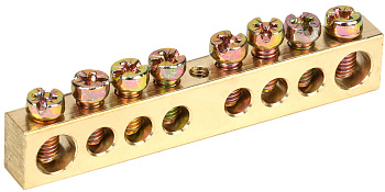 IEK Шина PEN земля-ноль 8х12мм 8/1 (8групп/креп по цент)