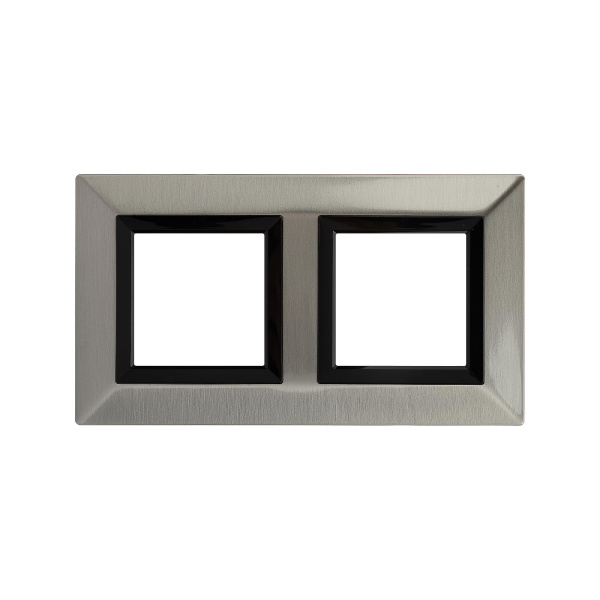 DKC Рамка из металла, "Avanti", никелированная, 2 поста (4 мод.)