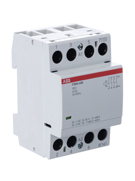 Купить ABB Контактор ESB40-40N-06 модульный (40А АС-1, 4НО), катушка 230В AC/DC 1SAE341111R0640