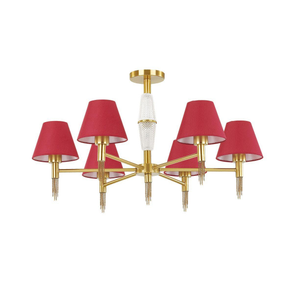 Lumion 4514/6C NEOCLASSI LN21 121 античная латунь, красный Люстра потолочная E27 6*60W 220V VANESSA Купить Lumion 4514/6C NEOCLASSI LN21 121 античная латунь, красный Люстра потолочная E27 6*60W 220V VANESSA