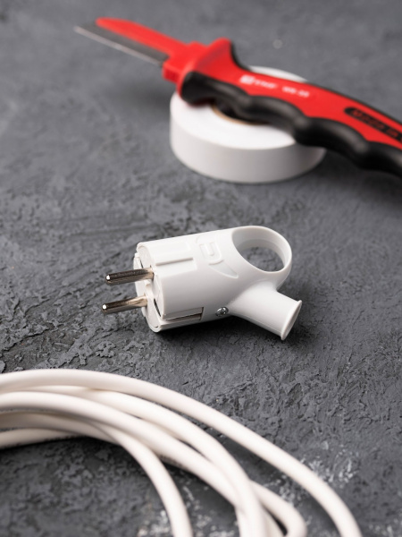 Купить EKF PROxima Вилка с кольцом с/з бел. 16А 250В